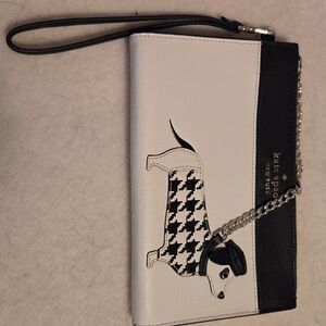 Kate Spade Black and White Wristlet